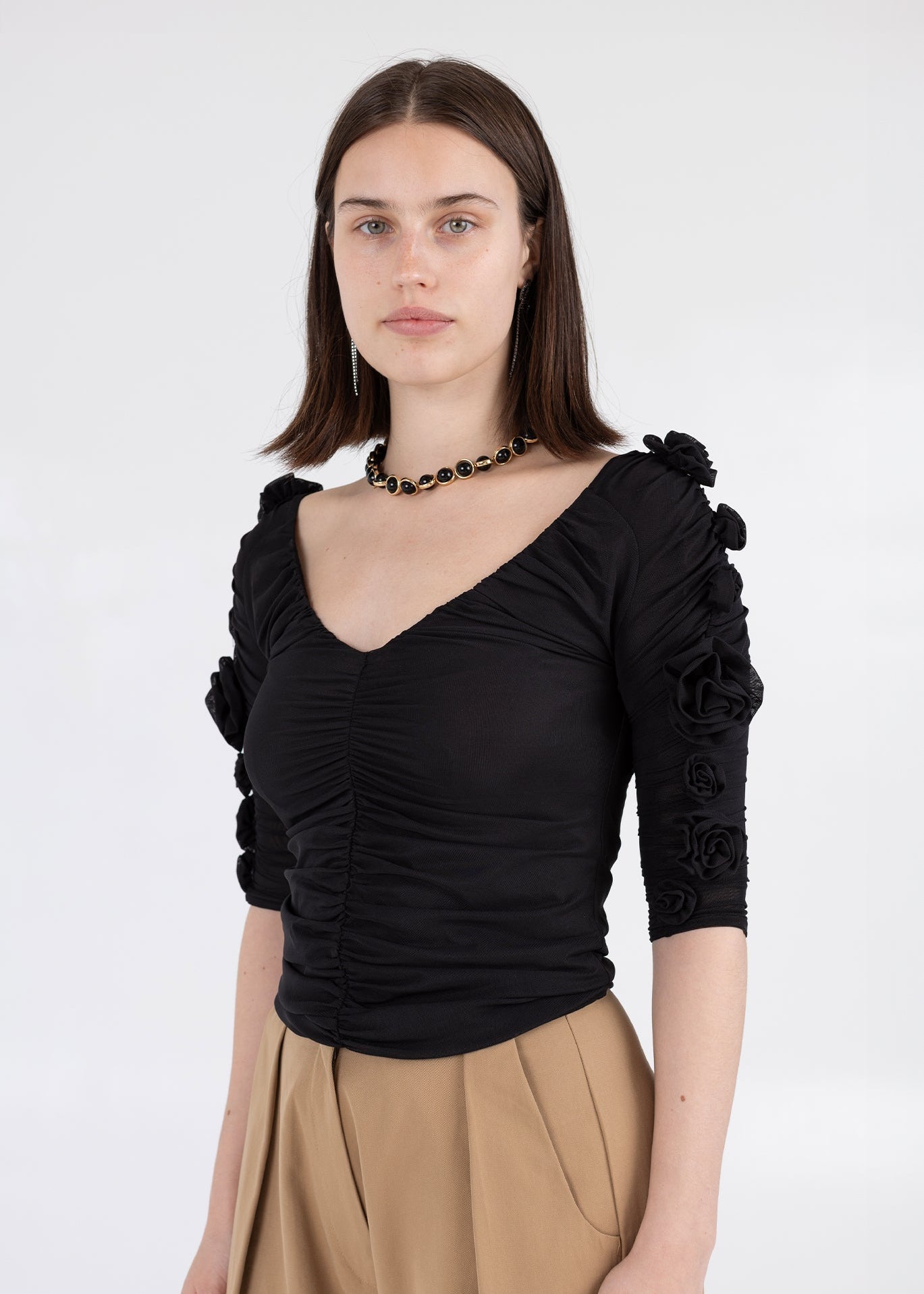 WRAY - Rose Top - Black -