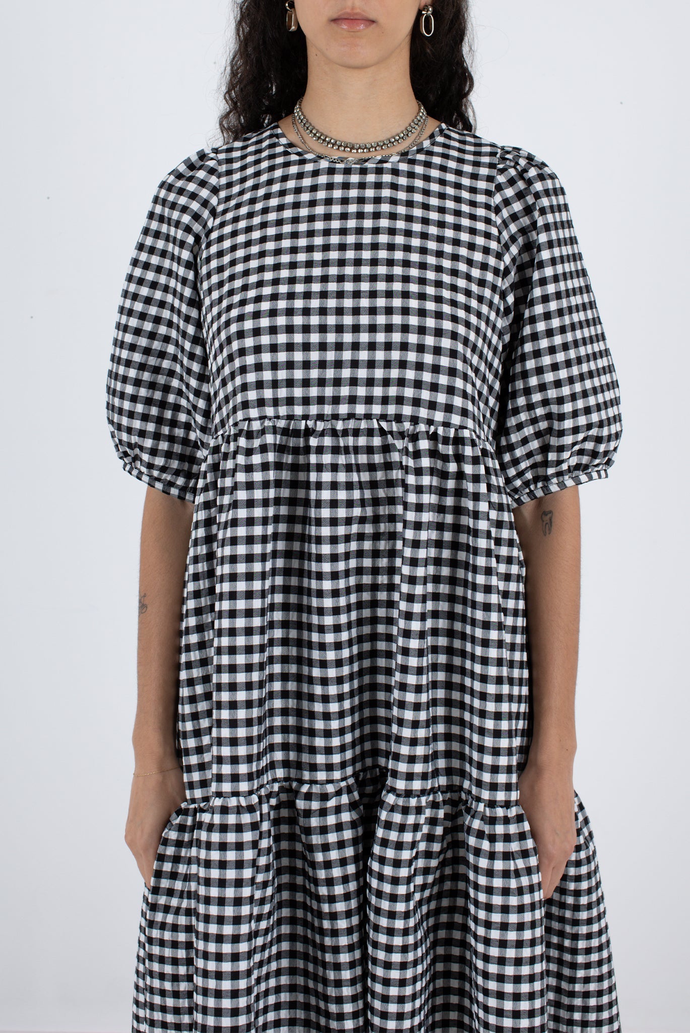 WRAY - Rosemary Dress - Black Check -