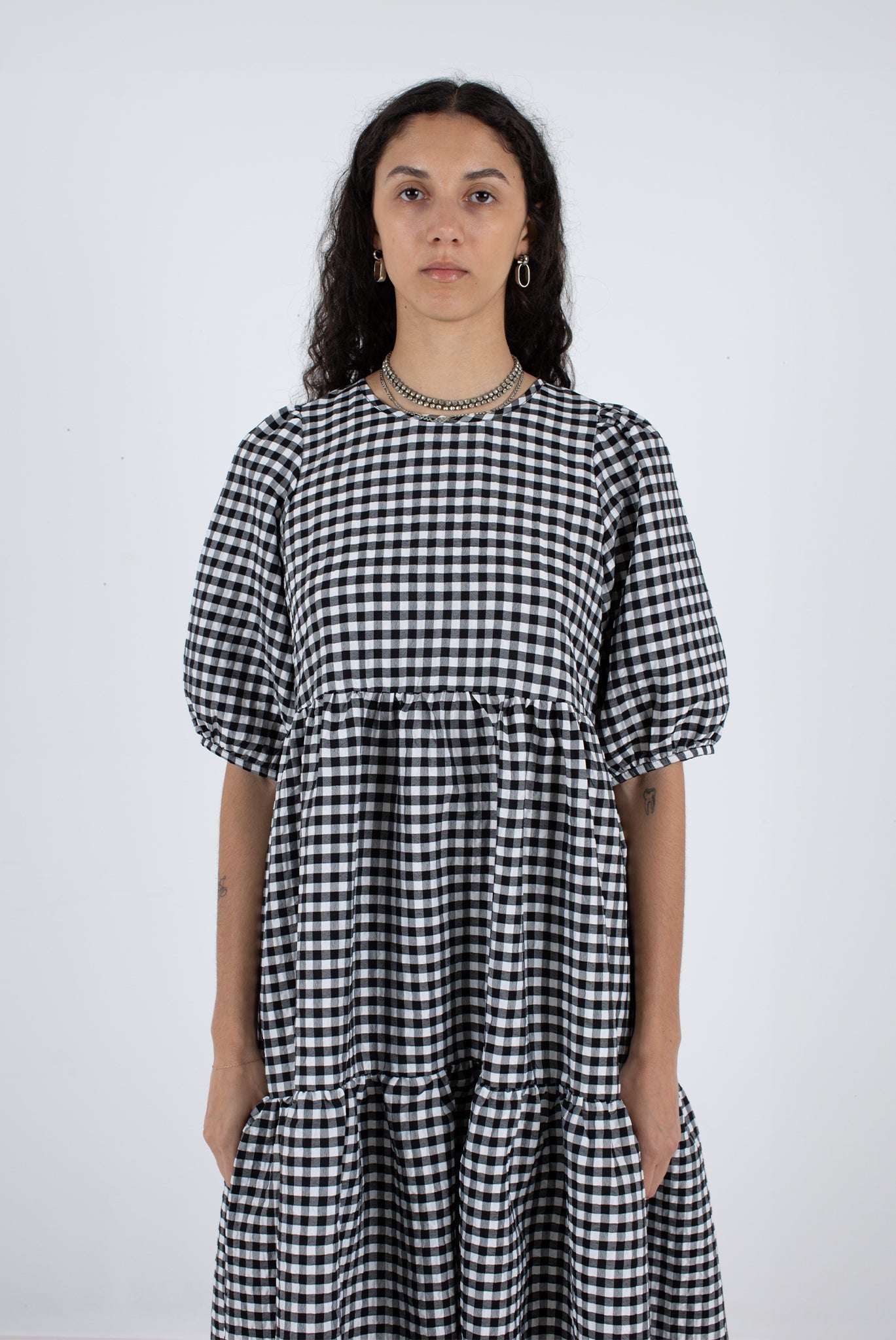 WRAY - Rosemary Dress - Black Check -