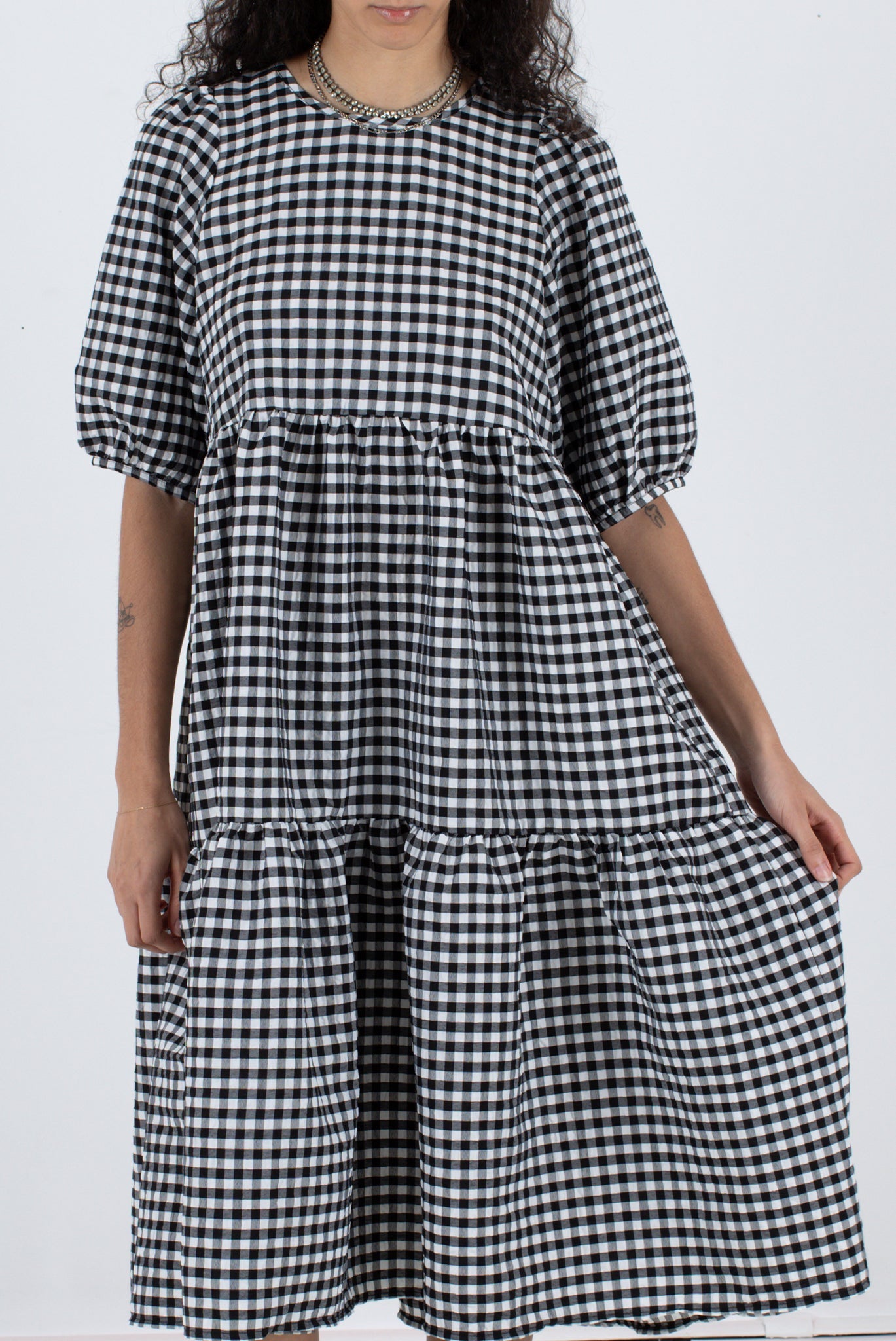 WRAY - Rosemary Dress - Black Check -