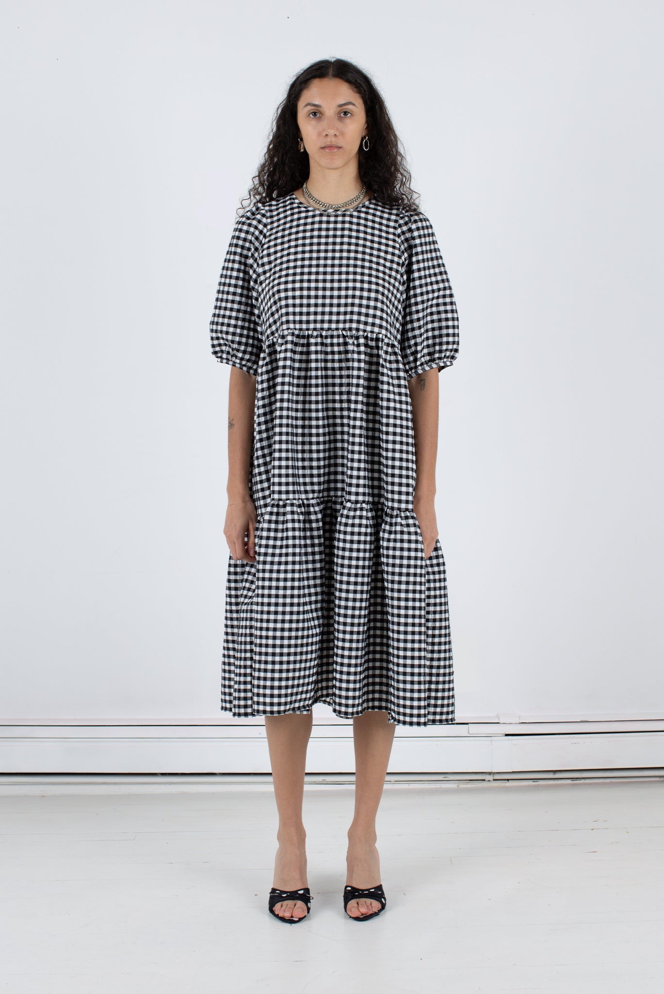 WRAY - Rosemary Dress - Black Check -