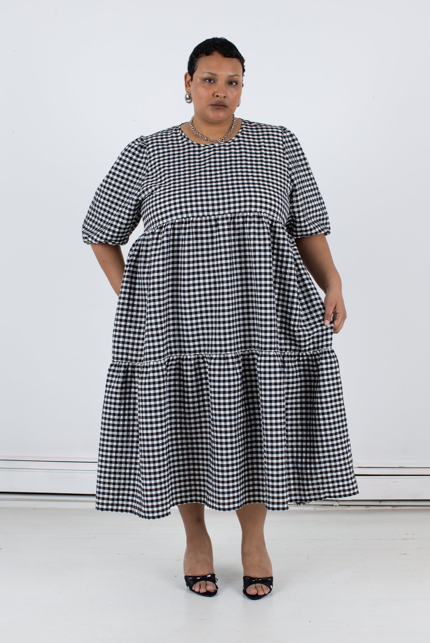 WRAY - Rosemary Dress - Black Check -