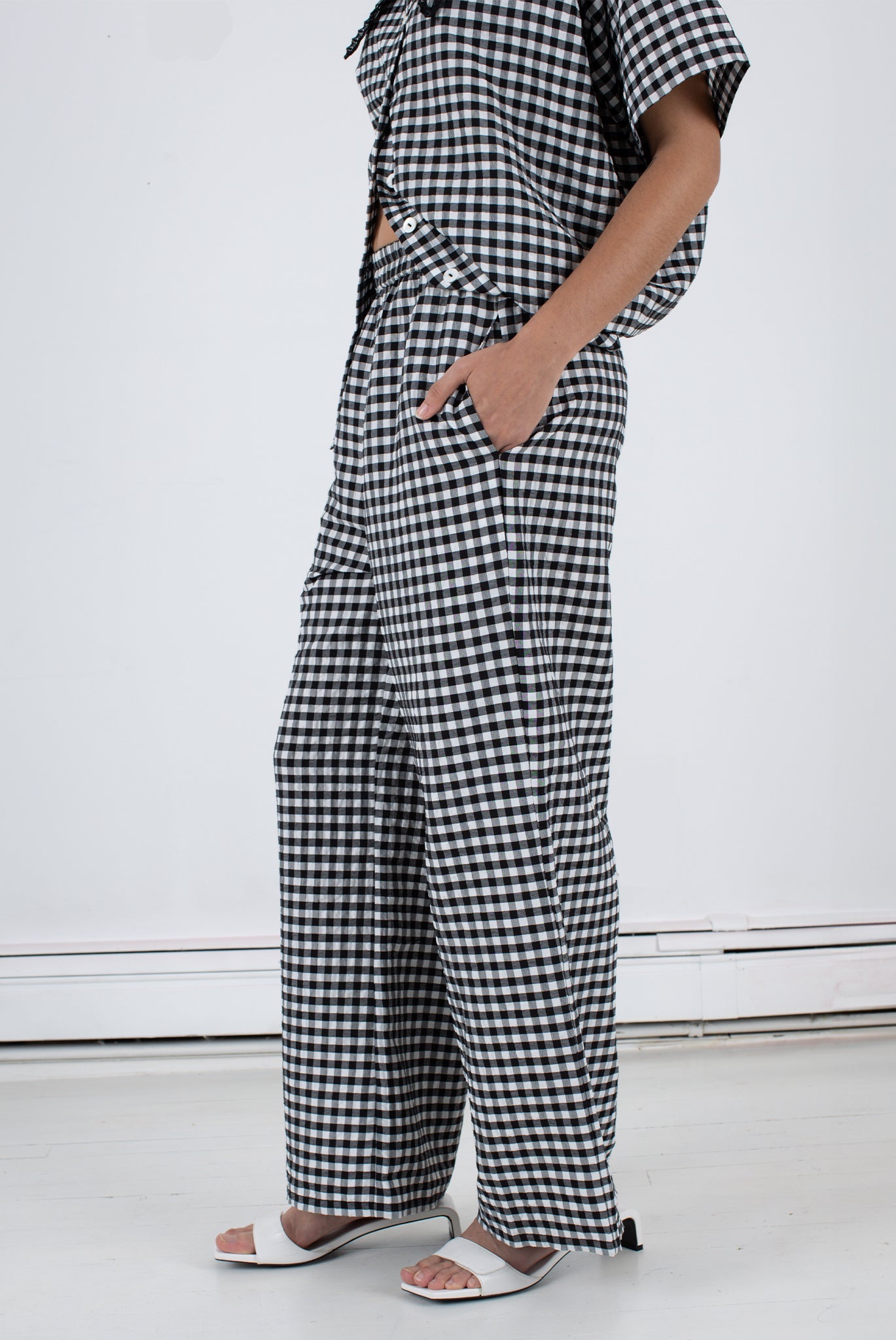 WRAY - Luna Pant - Black Check -
