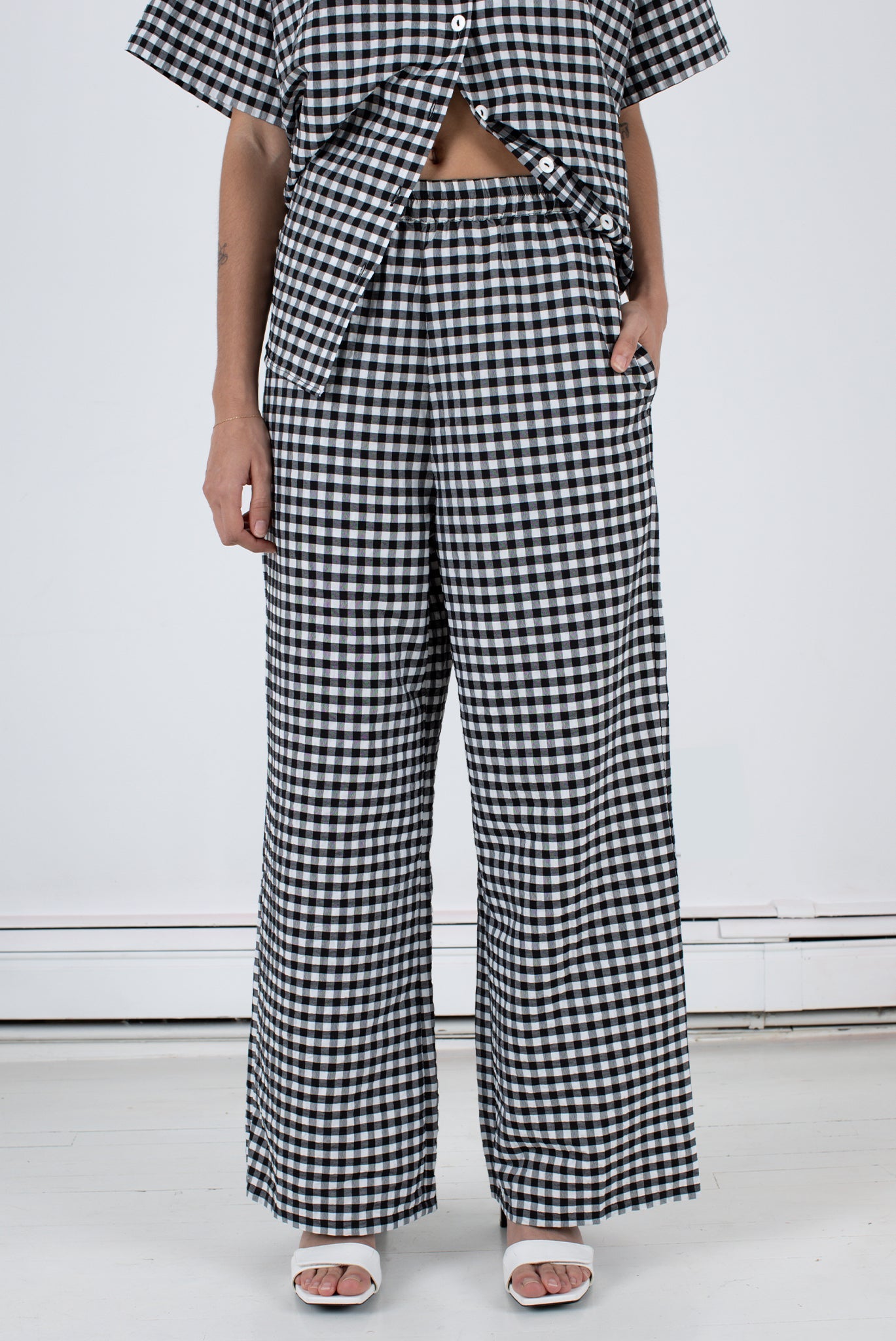 WRAY - Luna Pant - Black Check -