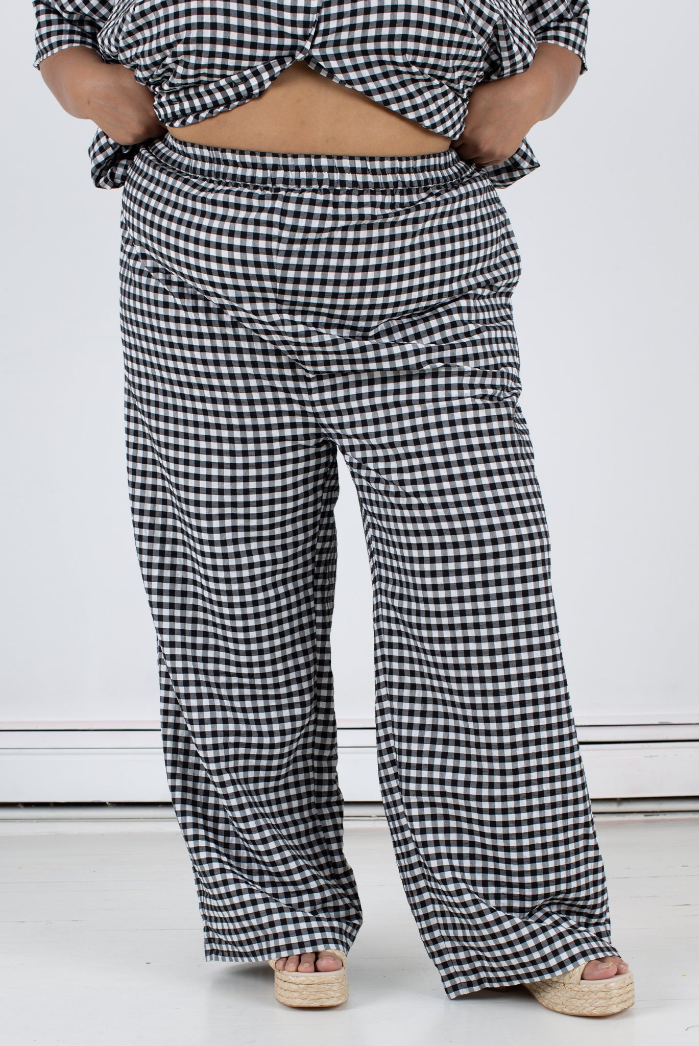 WRAY - Luna Pant - Black Check -