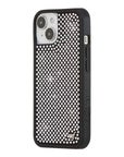 Wildflower iPhone case 14 Rhinestone | White Sparkle Cute