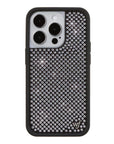 Wildflower iPhone case 14 Pro Rhinestone | White Sparkle Cute