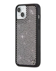Wildflower iPhone case 15 Plus Rhinestone | White Sparkle Cute