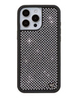 Wildflower iPhone case 16 Pro Max Rhinestone | White Sparkle Cute