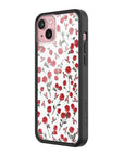 wildflower red roses iphone 15 plus case