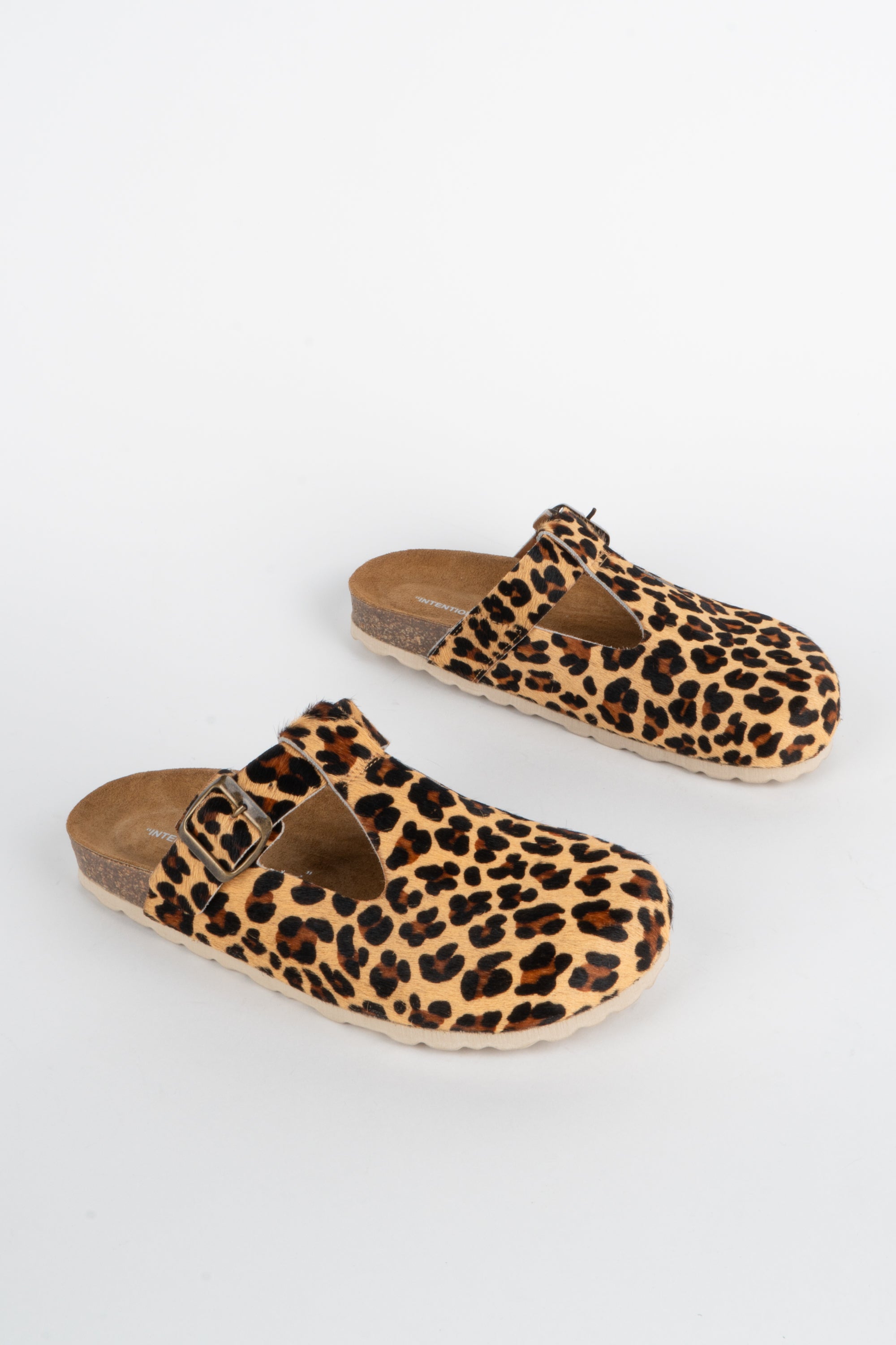 Intentionally Blank - Parma Clog Mule - LEOPARD COWHIDE