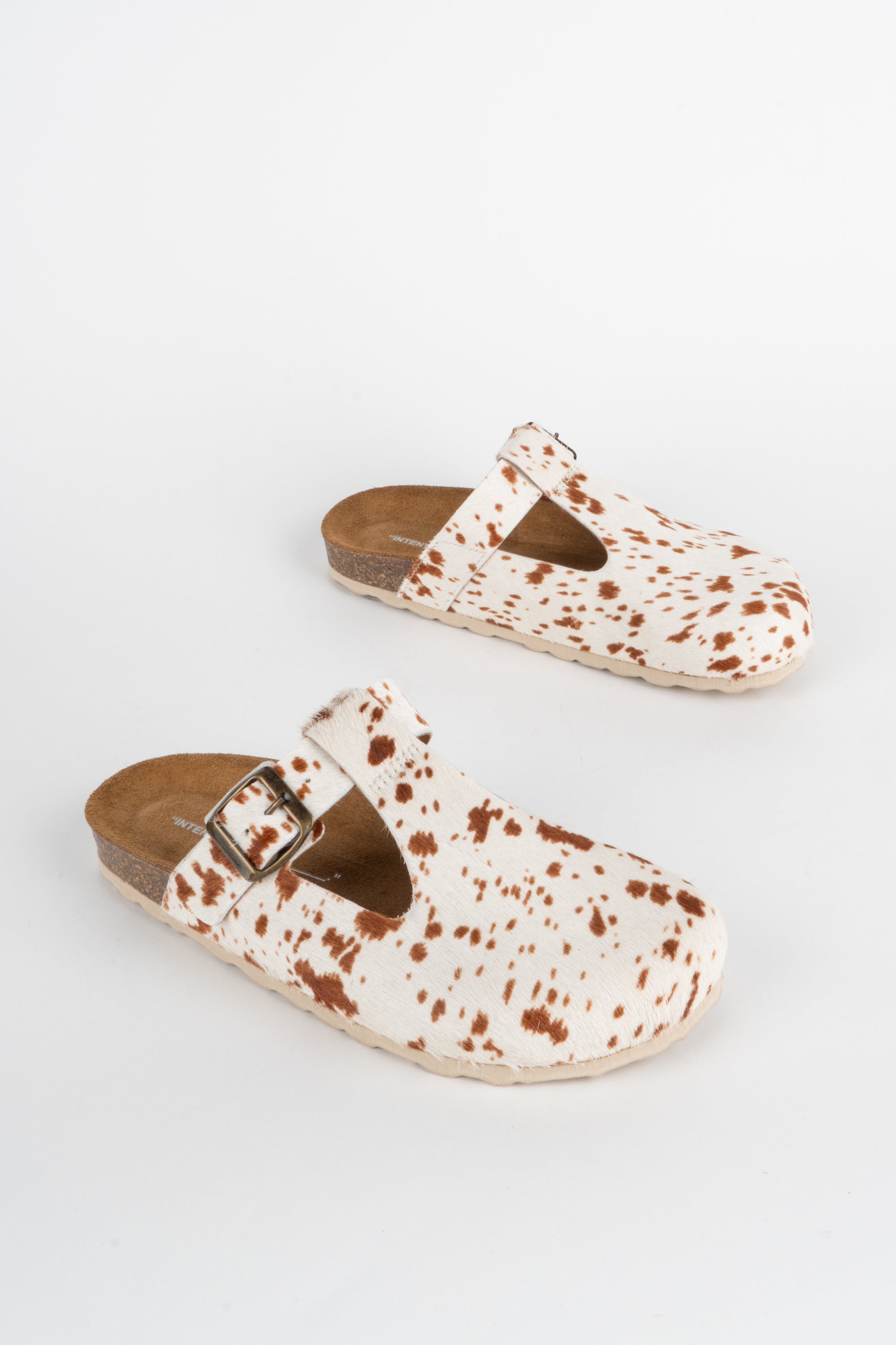 Intentionally Blank - Parma Clog Mule - SPECKLED COWHIDE
