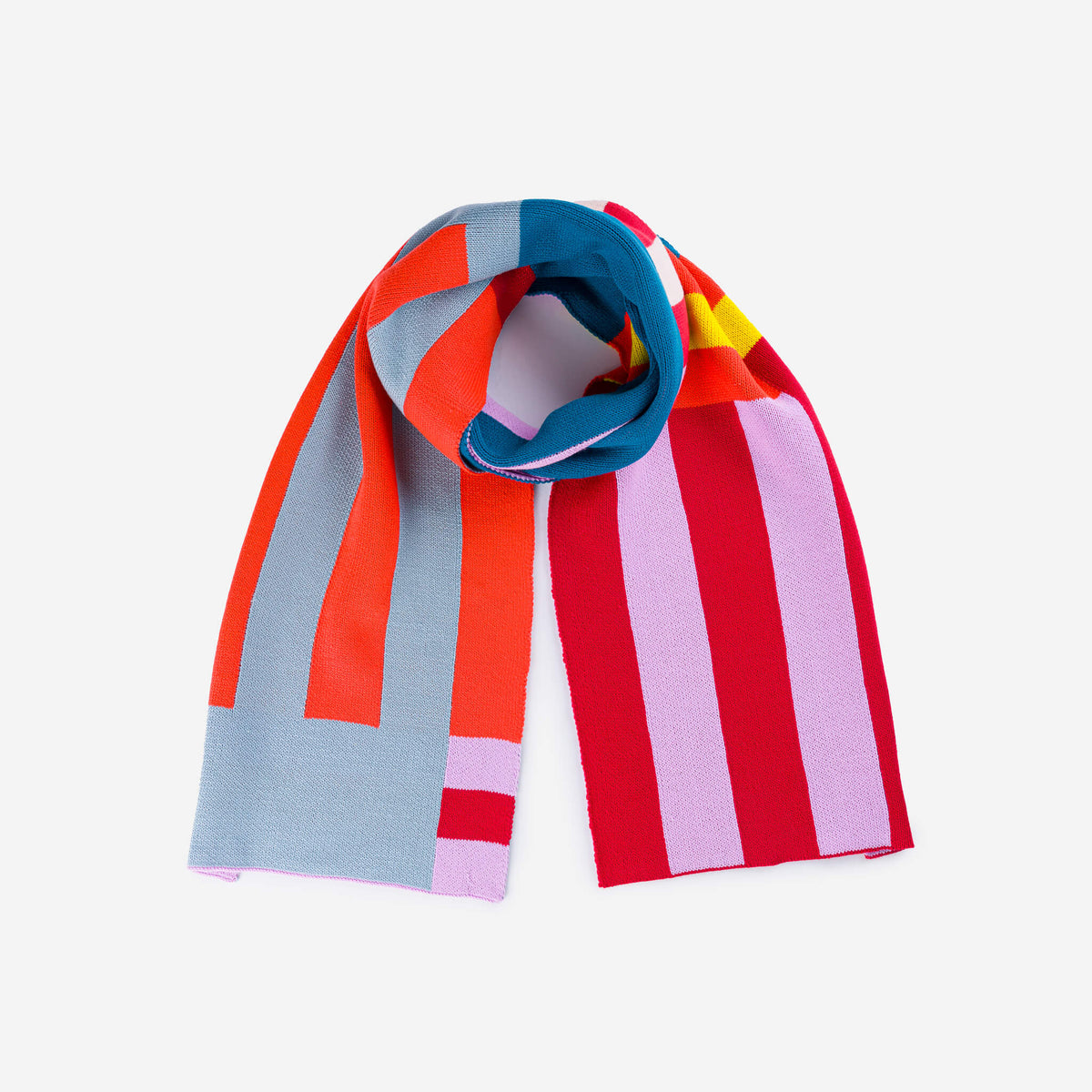 Verloop - Waterfall Stripe Big Scarf - Lilac Red