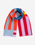 Verloop - Waterfall Stripe Big Scarf - Lilac Red