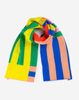 Verloop - Waterfall Stripe Big Scarf - Peach Cobalt