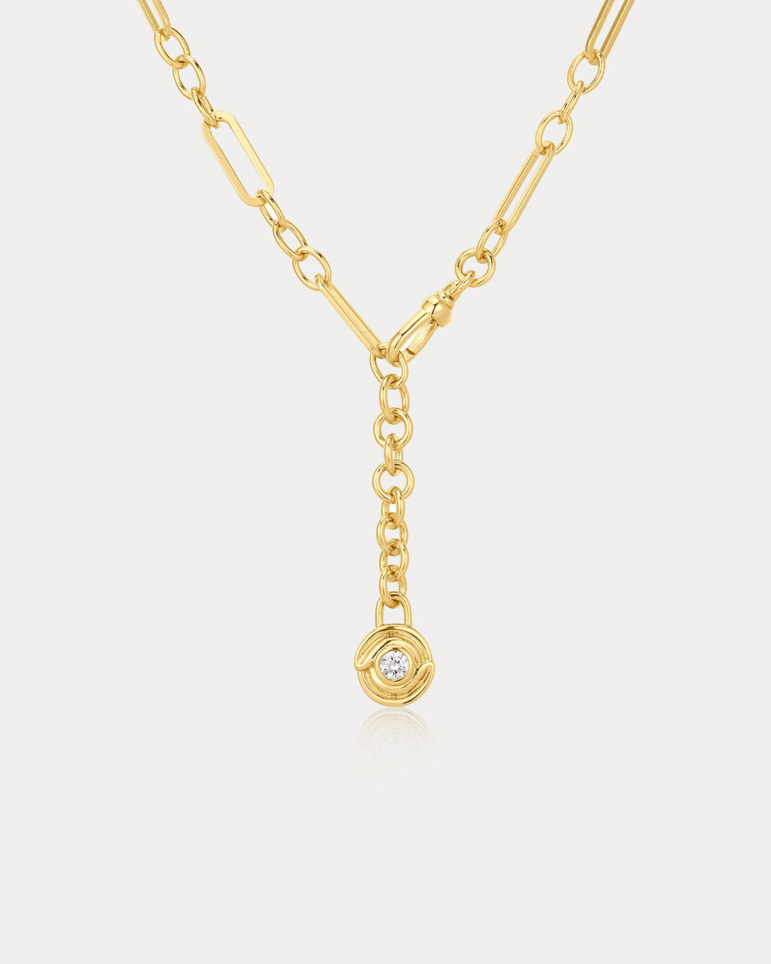 Luv Aj - The Wave Bezel Lariat - Gold