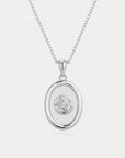 Luv Aj - The Wave Bezel Locket Necklace - Silver