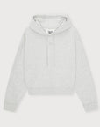 Organic Basics - Weekend Crop Hoodie - Misty Grey Melange -