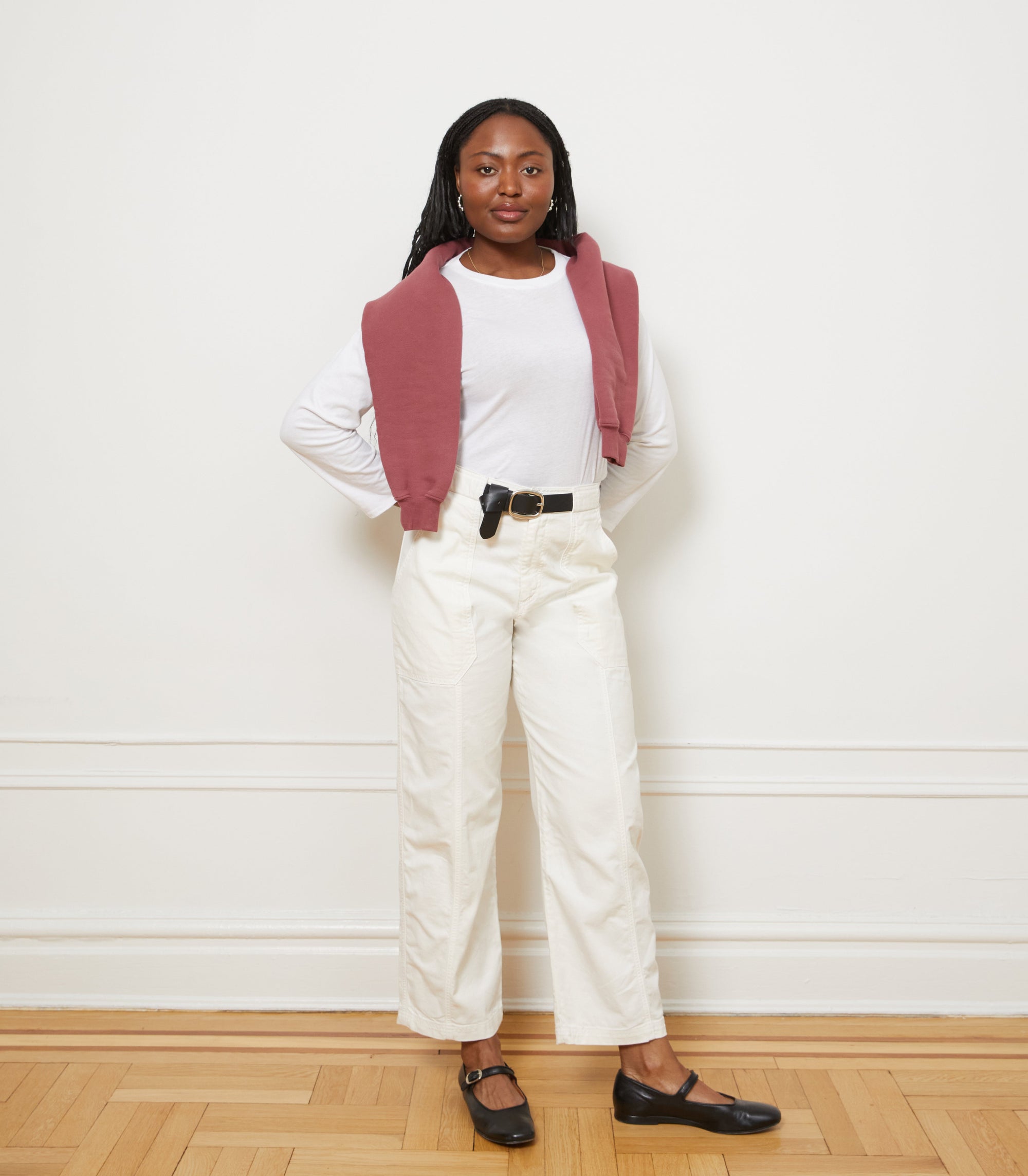 Loup - Jess Relaxed Seamed Trousers - Salt -