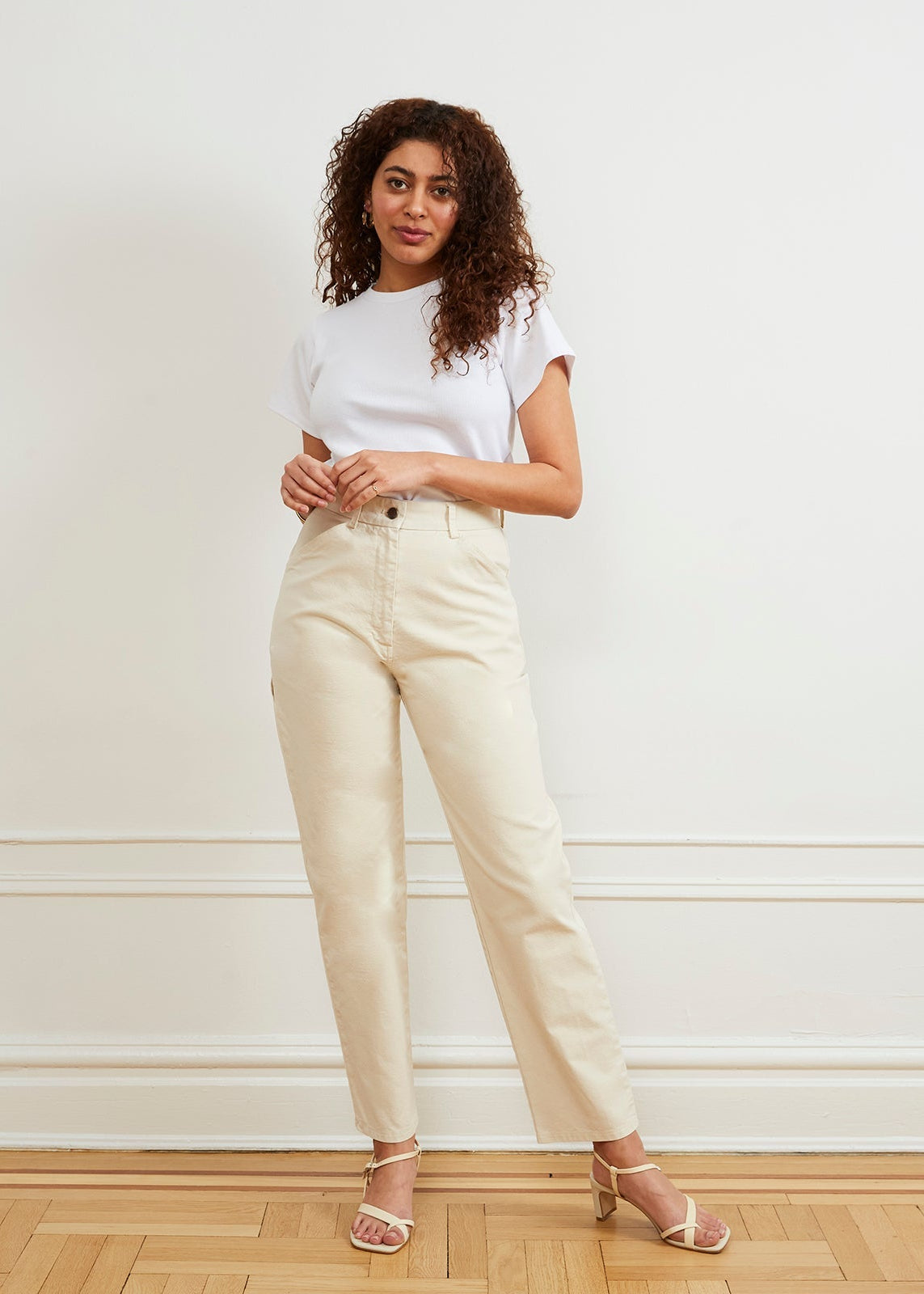 Loup - Agnes High Rise Painter Pants - Ivory -