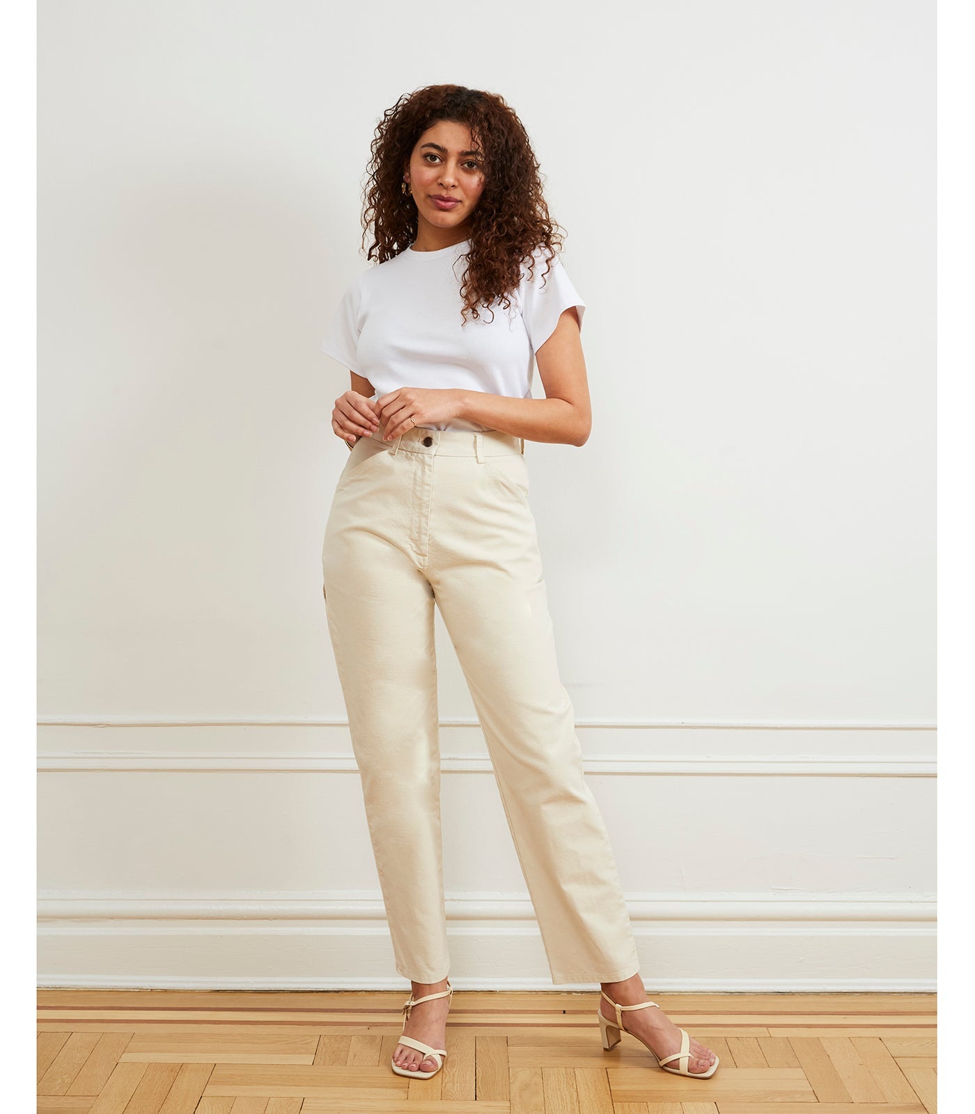 Loup - Agnes High Rise Painter Pants - Ivory -