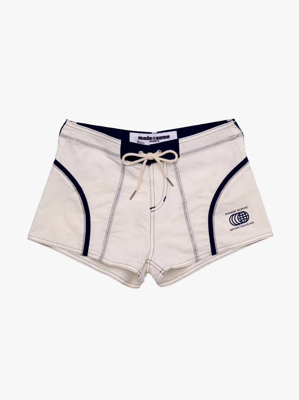 Made Some - Made Some Short Shorts - White/Navy -
