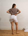 Loup - Simone High Waist Shorts - White -