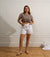 Loup - Simone High Waist Shorts - White -