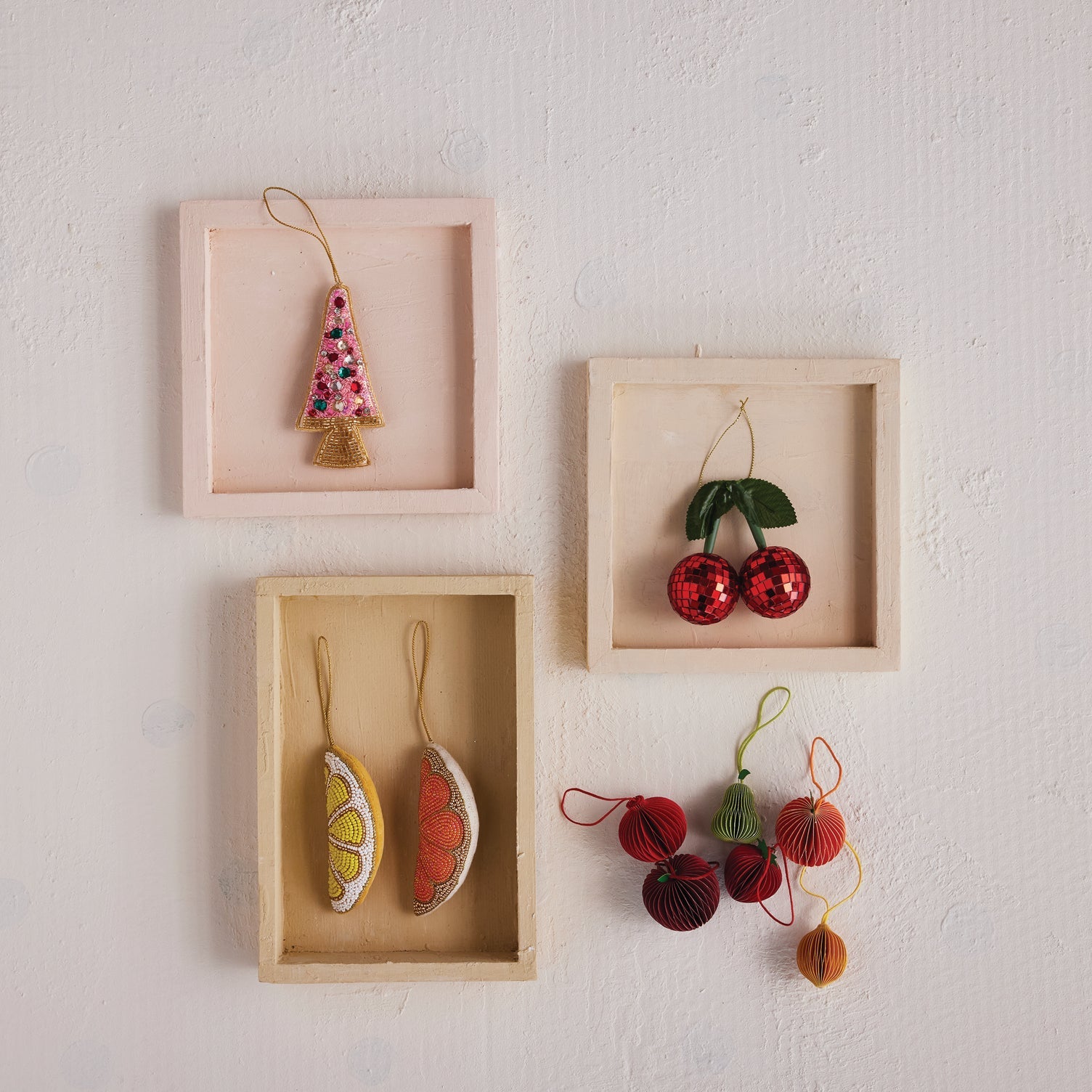 Mosaic Cherries Ornament