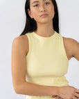 Wildflo Studio - High Neck Ribbed Tank Butter -