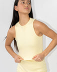 Wildflo Studio - High Neck Ribbed Tank Butter -