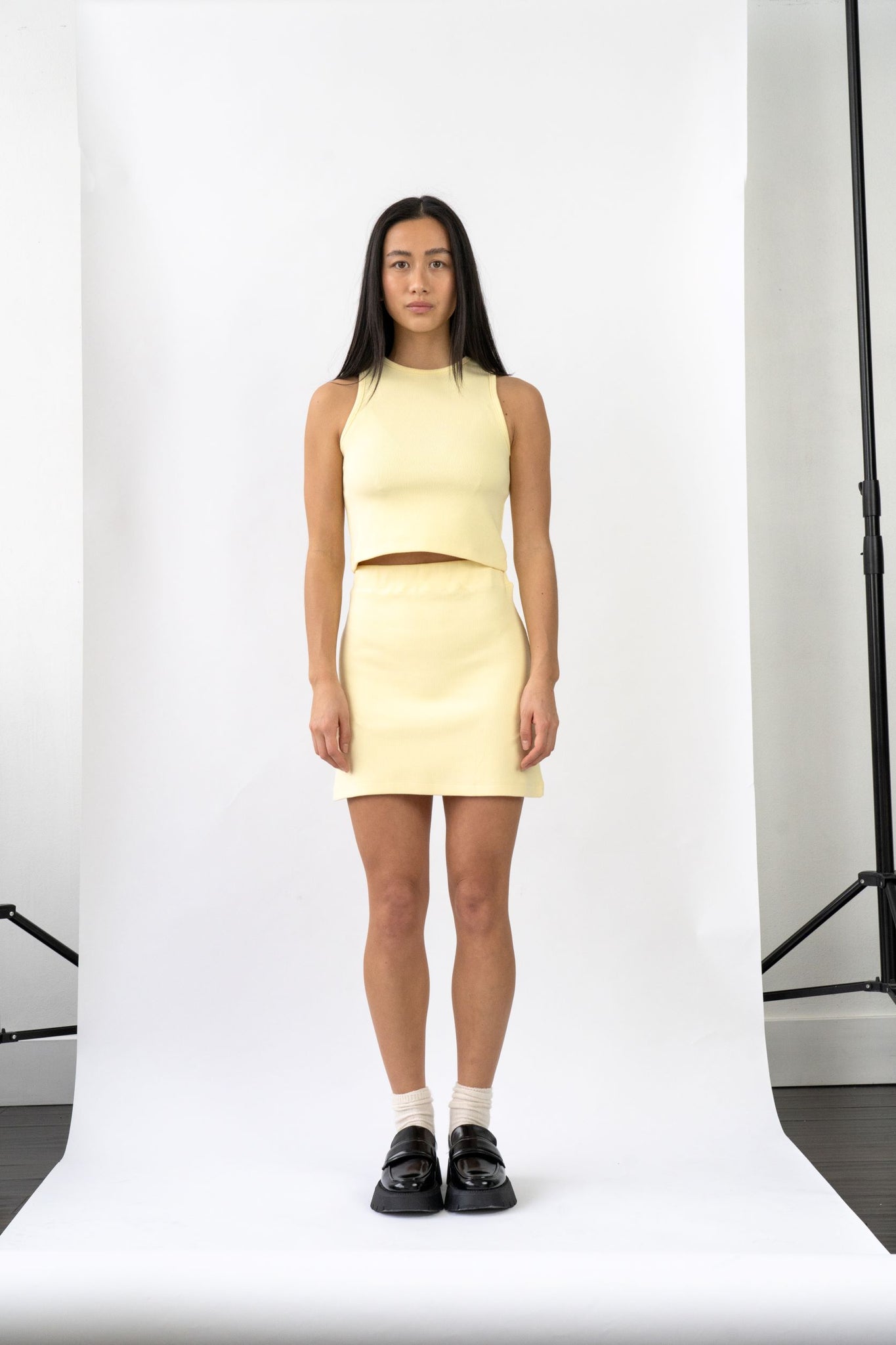 Wildflo Studio - High Neck Ribbed Tank Butter -