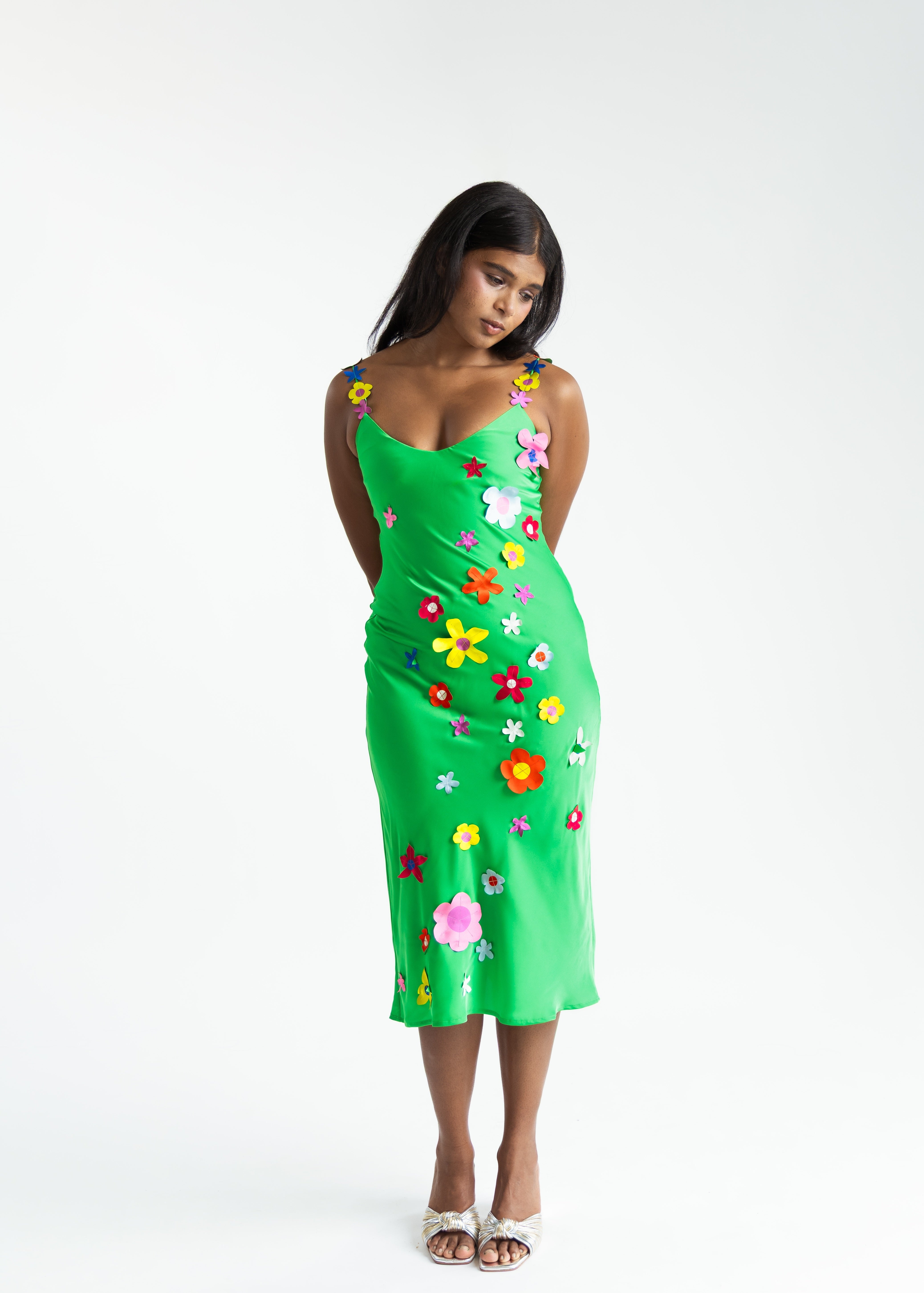 Tyler McGillivary - Midi Dresses - Yara Slip Dress - Green – offe