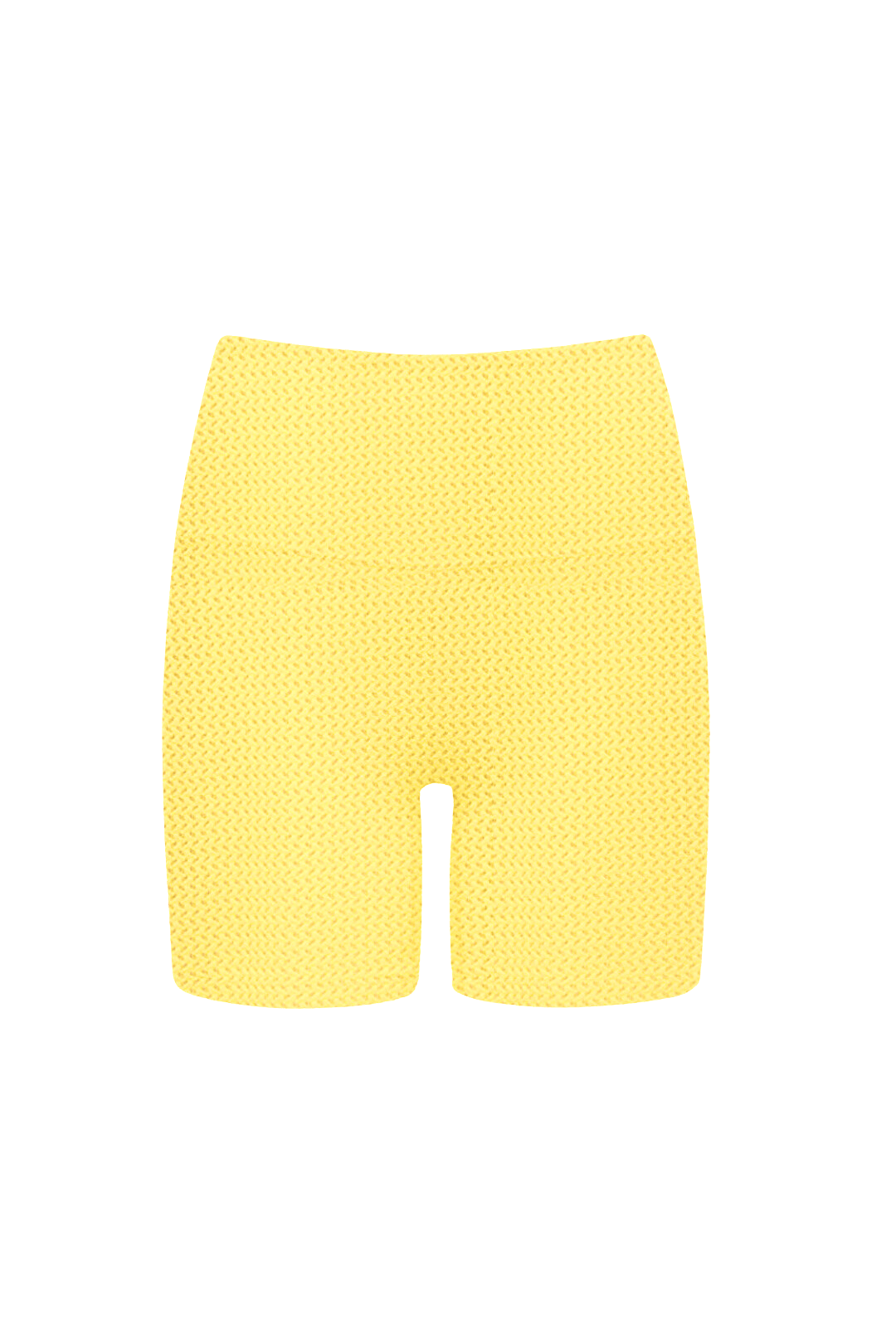 Montce - Yellow Crochet Midi Bike Short -