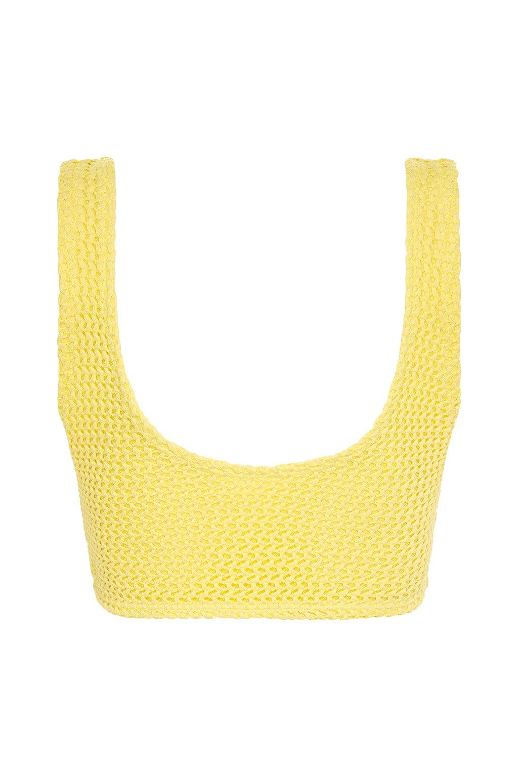 Montce - Yellow Crochet Kim Variation Bikini Top -