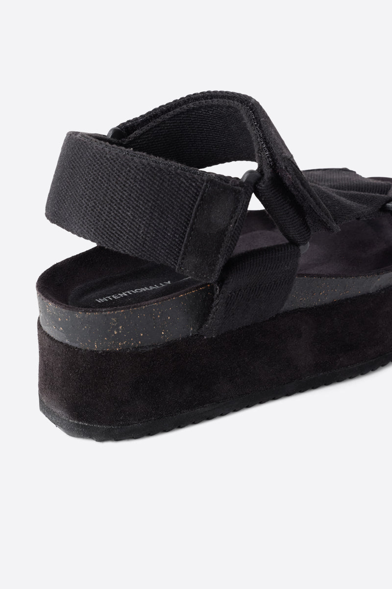 Intentionally Blank - Zona Black Sole Platform Sandal -
