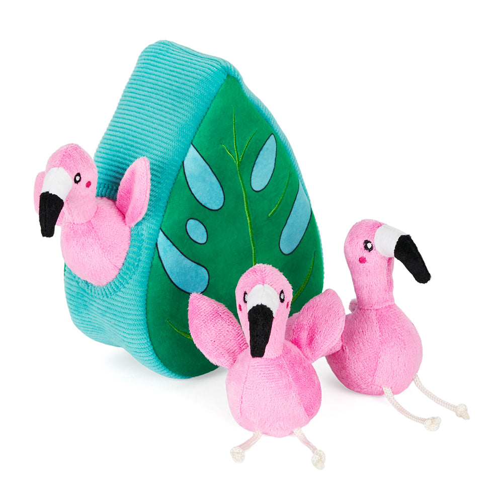 Zippy Paws - Zippy Burrow - Flamingos in Monstera -