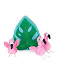 Zippy Paws - Zippy Burrow - Flamingos in Monstera -