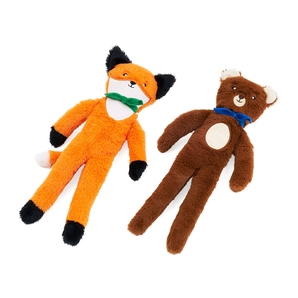 Zippy Paws - Fluffy Peltz - Bear and Fox -