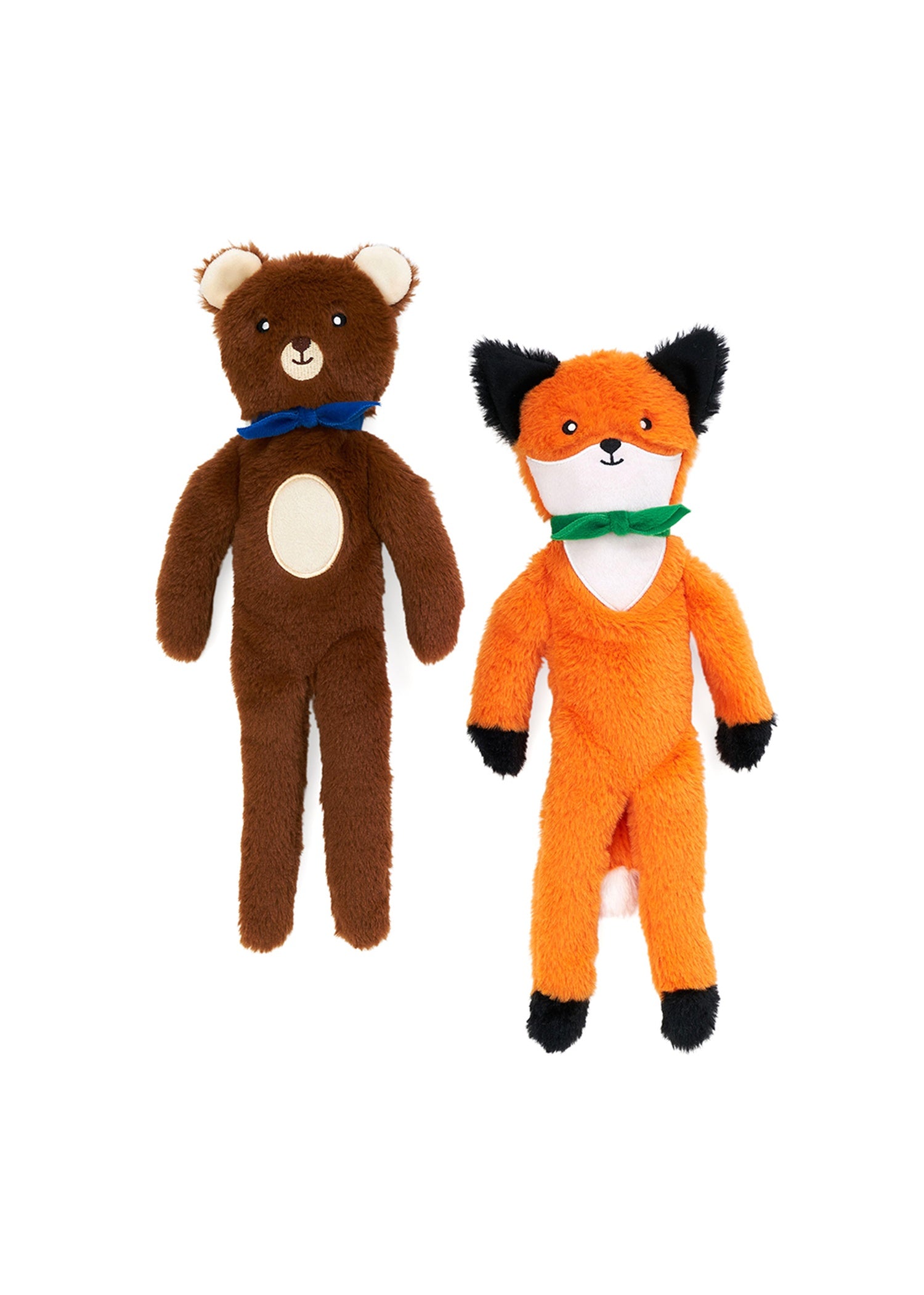 Zippy Paws - Fluffy Peltz - Bear and Fox -