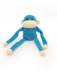 Zippy Paws - Spencer the Crinkle Monkey 2-Pack - Small Rainbow and Blue -