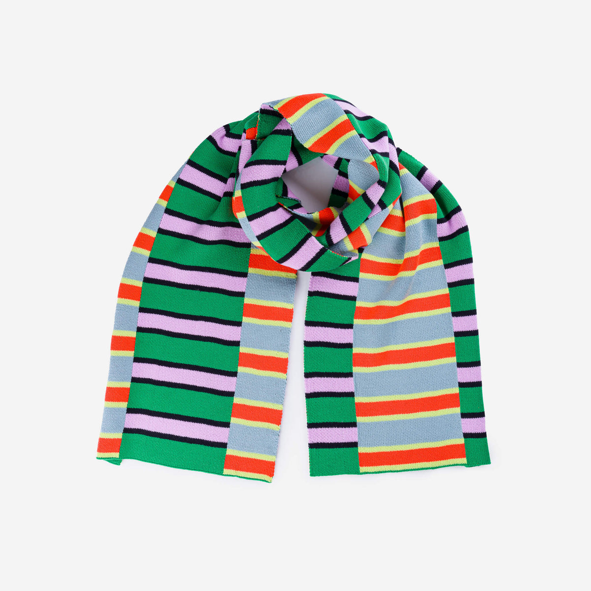 Verloop - Zipper Stripe Big Scarf - Poppy Stone Blue