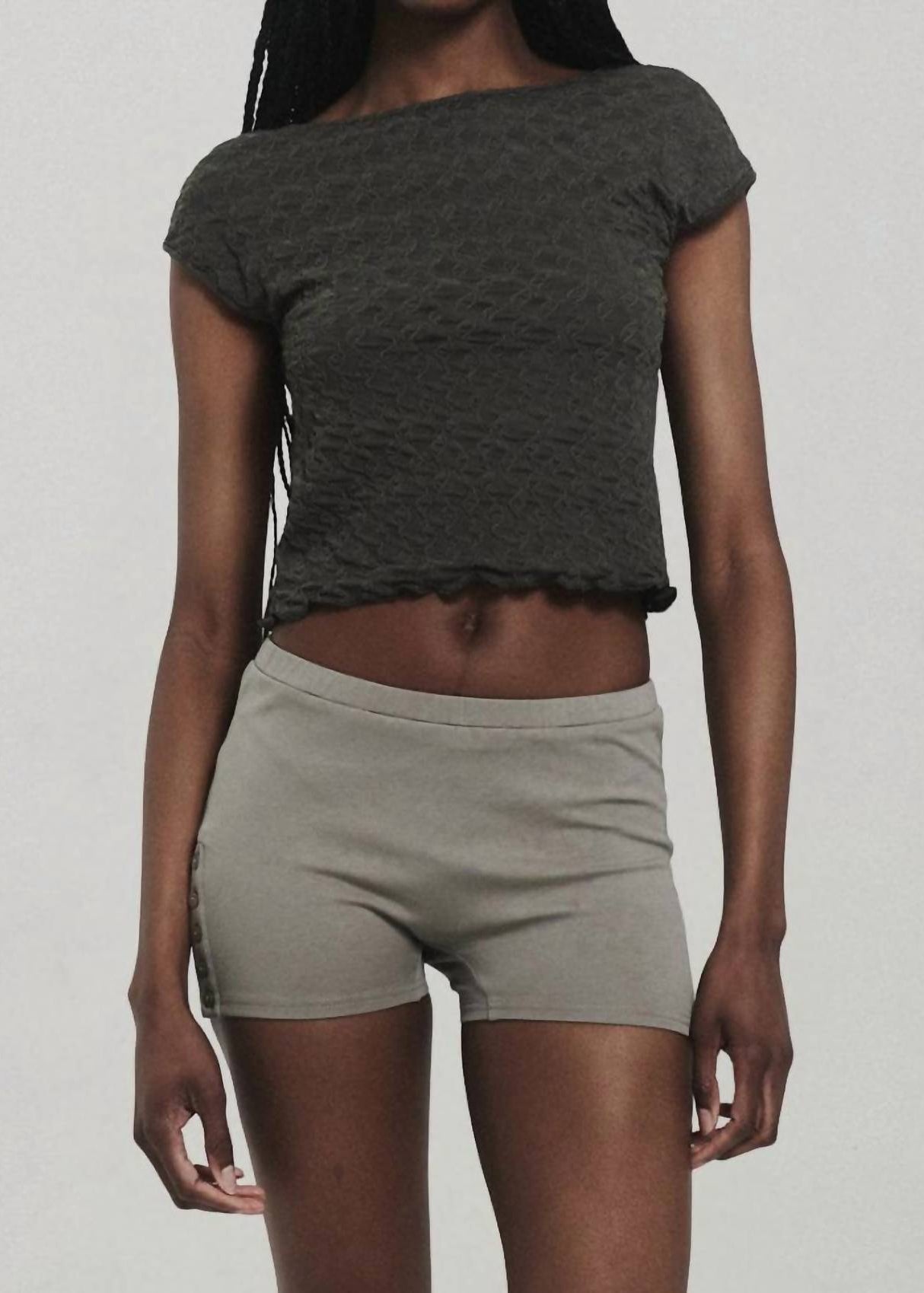 Find Me Now - Back Low-Back Top - Olive Green -