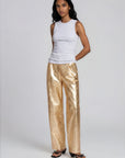 & Other Stories - Alexa Leather Trousers - Gold -