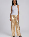 & Other Stories - Alexa Leather Trousers - Gold -