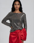 & Other Stories - Sonny Sequin Top - Grey -