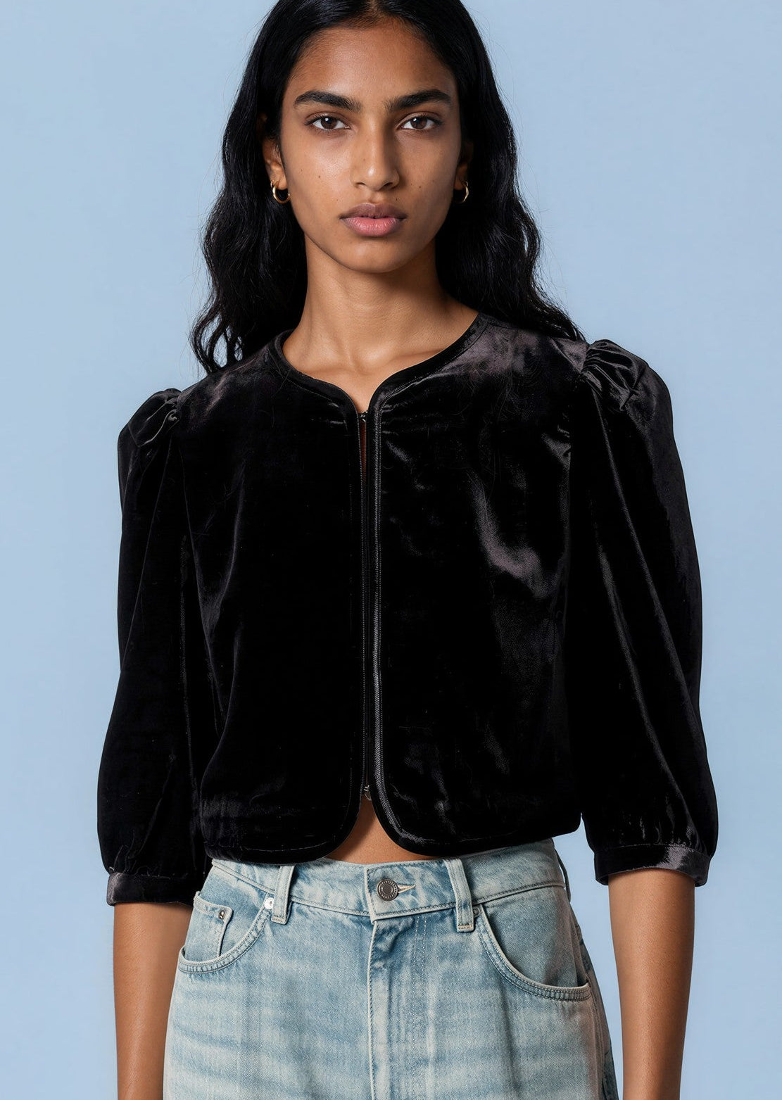 & Other Stories - Janet Velvet Blouse - Black -