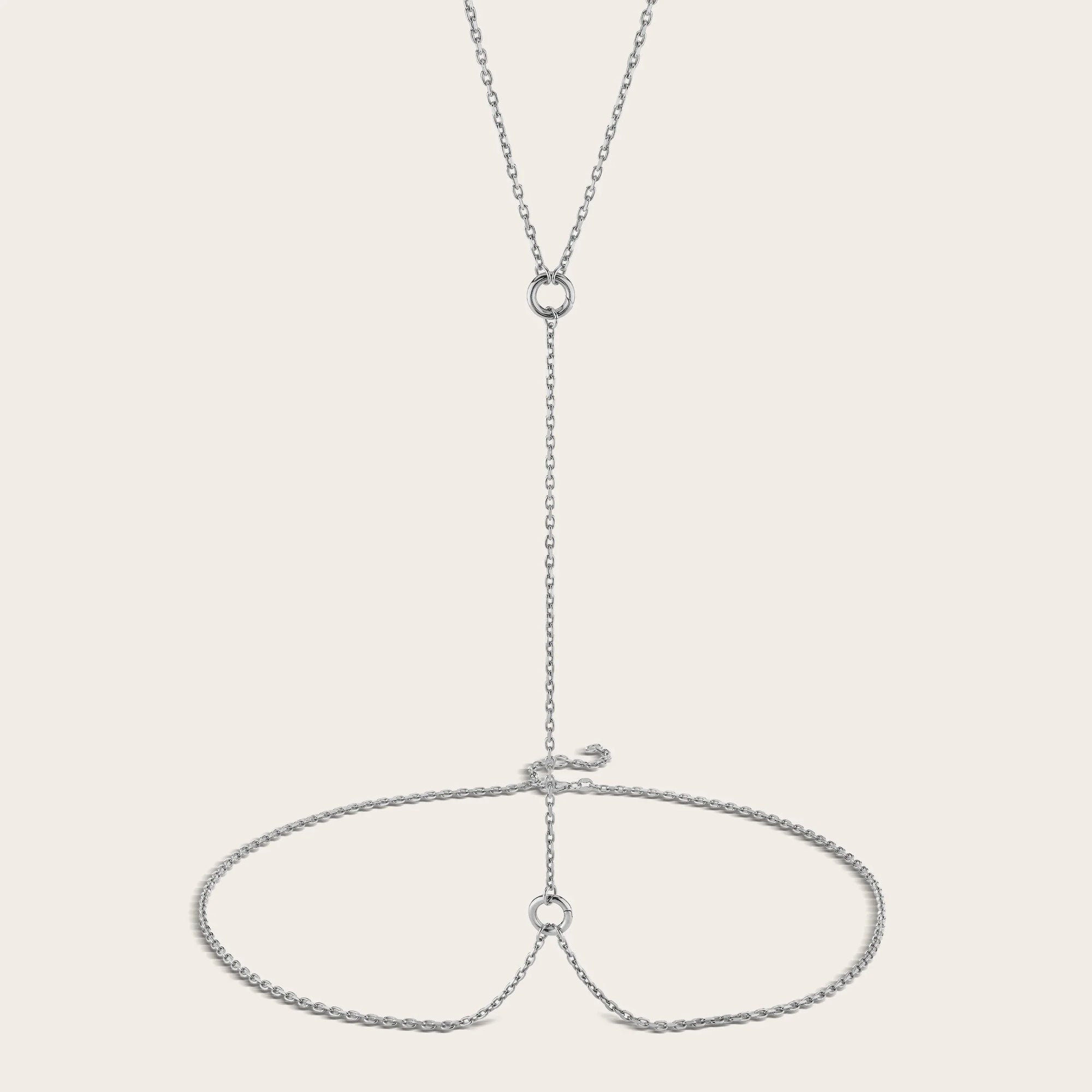 Awe Inspired - Double Charm Body Chain - 925 Sterling Silver 25-27"