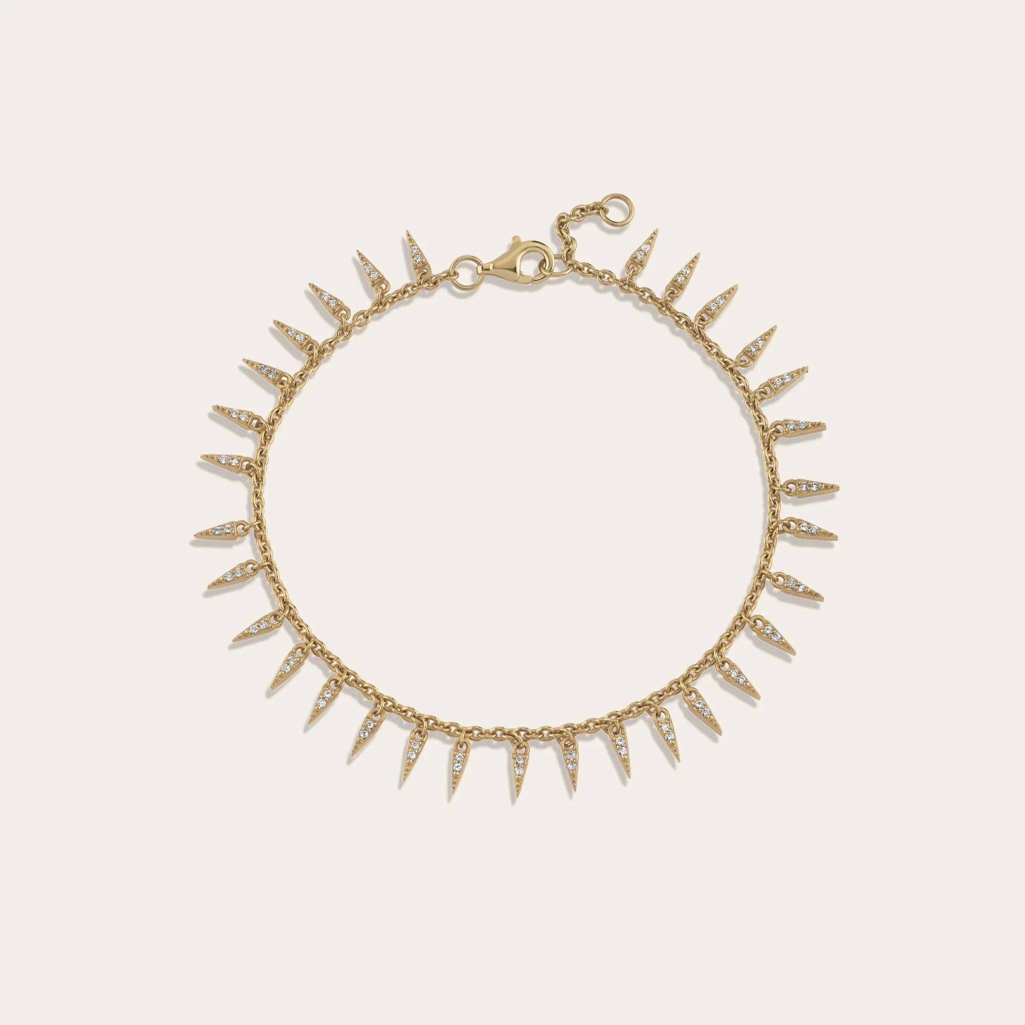 Awe Inspired - Fringe Anklet - 14K Yellow Gold Vermeil White Topaz