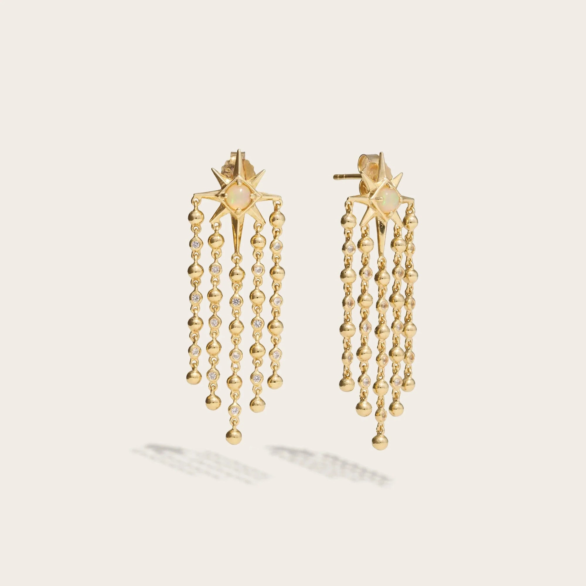 Awe Inspired - Falling Star Earrings - 14K Yellow Gold Vermeil